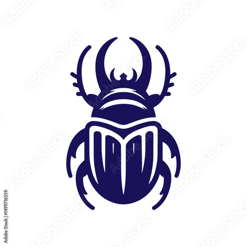 vector illustration of a beetle logo design