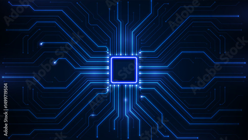 Circuit board. Technology background. Central Computer Processors CPU concept. Motherboard digital chip.