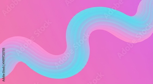 Abstract Pastel Pink and Blue Wave Background Swirling Gradient Design Fluid Dynamic Curves