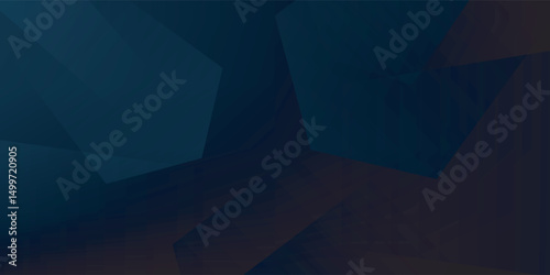 Dark blue abstract background with geometric shapes. Elegant dark gradient geometric graphic elements. Modern futuristic concept. Suit for poster, banner, brochure, corporate, web. Vector illustration