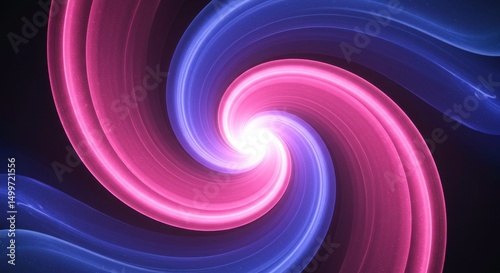 Abstract Swirling Vortex of Purple and Pink Light Cosmic Energy Galaxy Design
