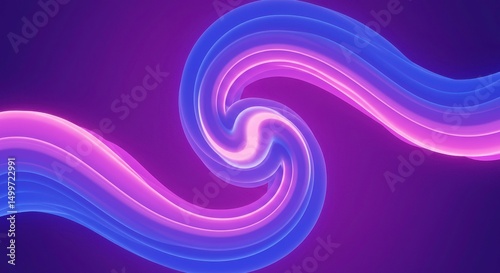 Abstract Purple and Pink Swirling Wave Design Fluid Dynamic Background