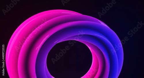 Abstract Purple and Pink Swirling 3D Render Modern Geometric Design Circular Pattern Background
