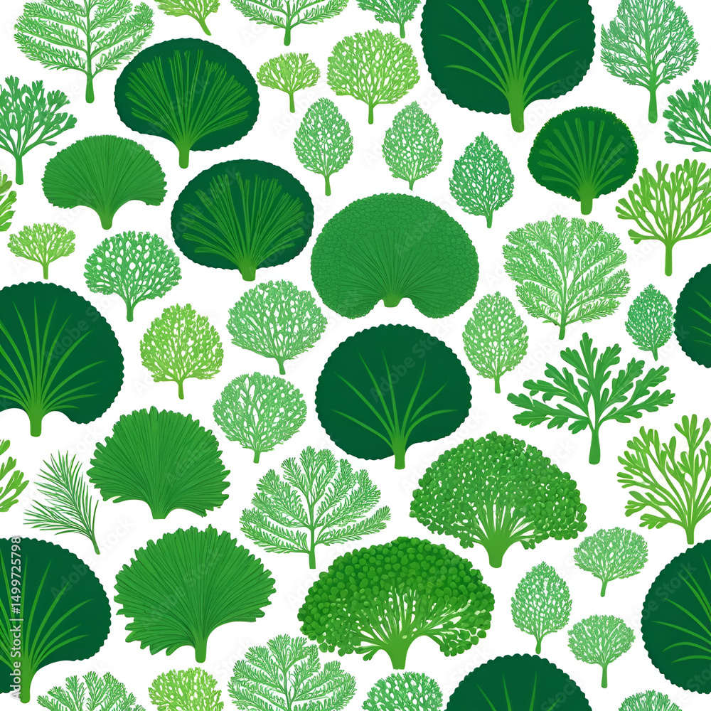 Fototapeta premium Edible algae. Vector illustration.