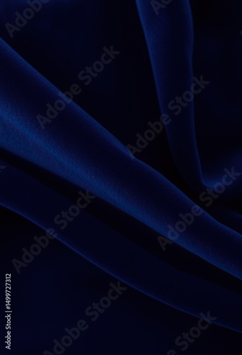 Wallpaper Mural Close-up view of deep blue velvet fabric texture. Torontodigital.ca