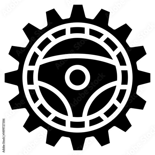 Steering Gear vector icon