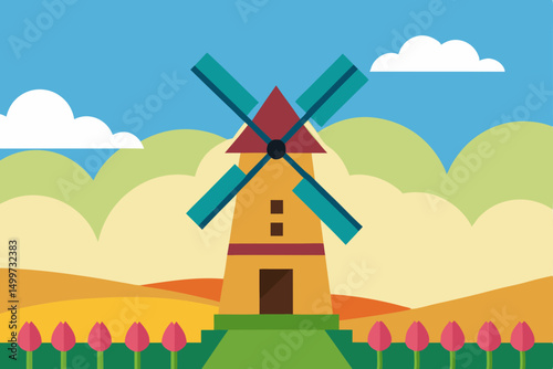 windmill in the field