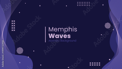 Memphis Abstract Waves Background – Modern Gradient Tech Design Template