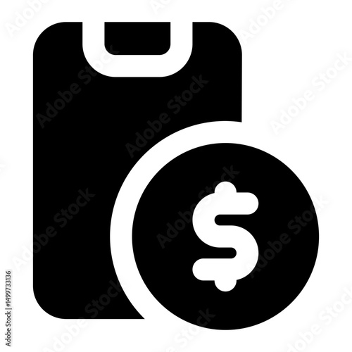 mobile banking icon for illustration