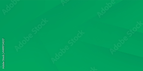 Abstract green banner background vector with diagonal stripes, triangle geometric shapes, multiply, and overlay layers.