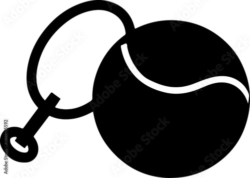 Female Tennis Player Silhouette" vector