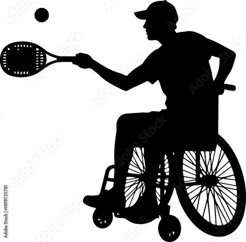 Female Tennis Player Silhouette" vector