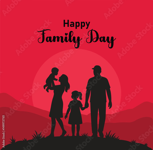 International Day of Families, illustration, family day. social media post, International Day of Families poster, story. banner, Families day poster, International Day of Families banner, happy, post,