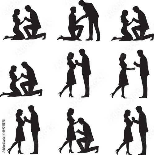 Just Married Couple Silhouette

Bride & Groom Walking Hand in Hand

Wedding Day Kiss Vector Design

Elegant Wedding Couple Under Arch

Silhouette of Romantic Wedding Moment