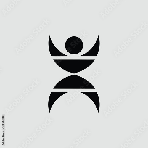 International Yoga Day logo design for Wellness Balance and Peaceful Living.