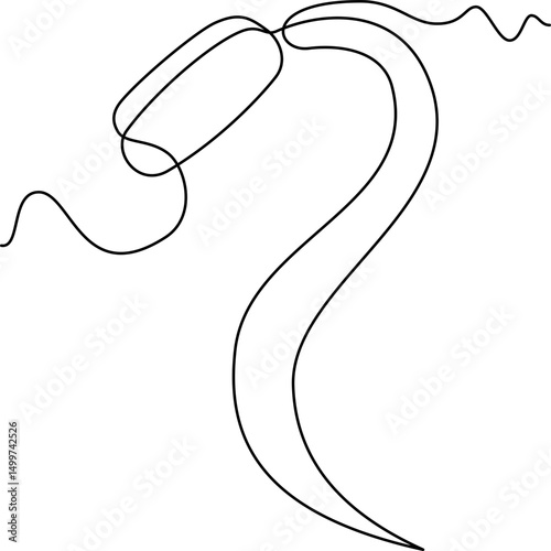 one line art Bean Sprouts vector illustration. line art, one continuous line, simple, hand drawn and sketch style. for icons, symbols, signs or logos. PNG
