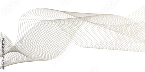 Abstract wave blend stripes lines white background. Vector curve line pattern mesh. Technology lines flow and motion energy blend.	
