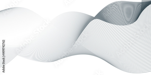 Abstract wave blend stripes lines white background. Vector curve line pattern mesh. Technology lines flow and motion energy blend.	
