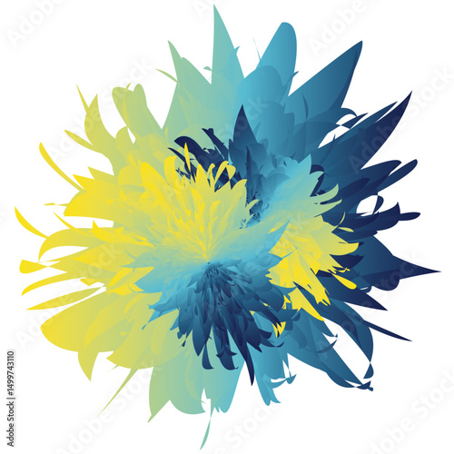 The crisp lines and smooth gradients suggest the design is created using vector graphics software, making it easily scalable without loss of quality.