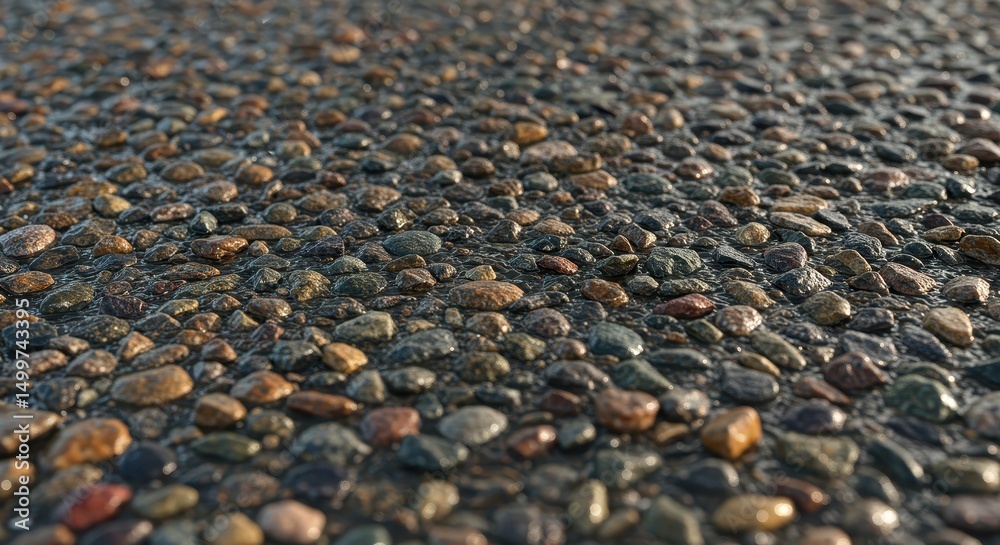 High-Resolution Texture of Wet Pebbles and Stones Surface High-Resolution Texture of Wet Pebbles and Stones Surface