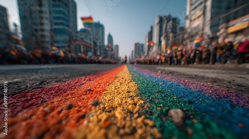 Community celebrates diversity and unity during Pride Month with vibrant rainbow display