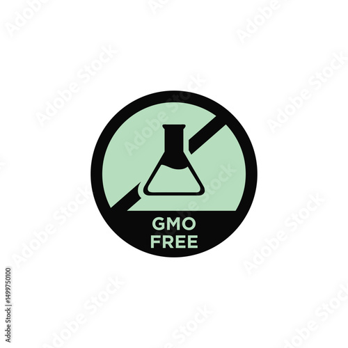 GMO Free Vector Icon Symbol.