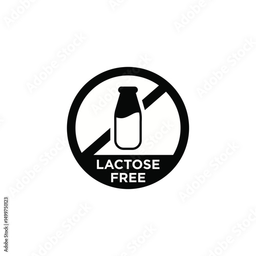 Lactose Free Vector Icon Symbol