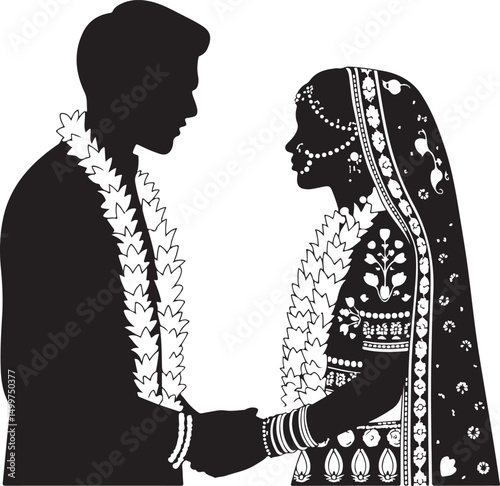 Just Married Couple Silhouette

Bride & Groom Walking Hand in Hand

Wedding Day Kiss Vector Design

Elegant Wedding Couple Under Arch

Silhouette of Romantic Wedding Moment