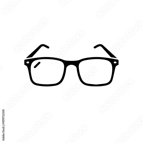 Stylish eyeglasses frame design. Modern glasses with square shape lenses. Eyeglasses suitable for school kids. Perfect image for school promotional materials, creating eye care ads, or designing schoo
