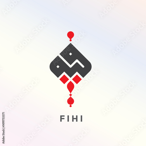 FIHI Kufi Calligraphy Abstract Logo logo design vector illustration