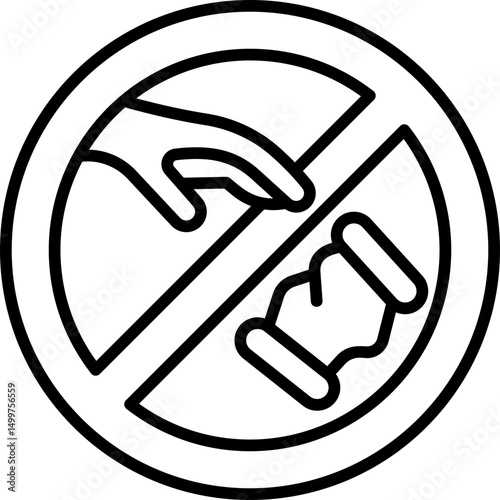 No Littering Sign Icon