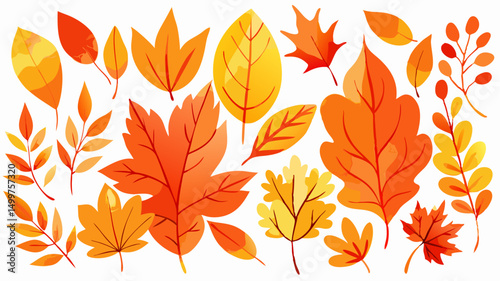 Autumn Leaves Collection: Orange, Yellow Fall Foliage