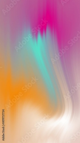 A vibrant colorful abstract gradient background with soft motion blur featuring a smooth blend of orange, pink, turquoise, and soft peach colors. Perfect for digital design, or creative projects.