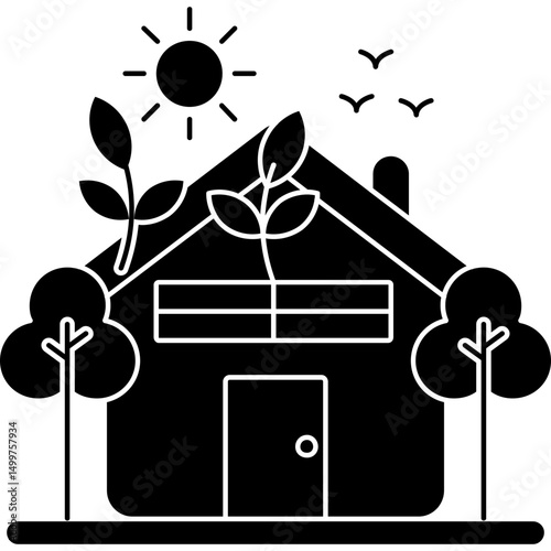 Eco Friendly Smart Home Icon