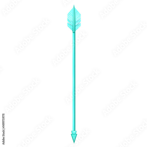 Minimalistic Arrow with a Refined Outline in Vibran Isolated on Transparent Background