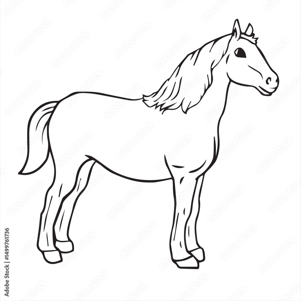 Obraz premium vector illustration of a horse