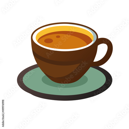 Flat Espresso Mug Symbol – Beverage  vector Illustration

