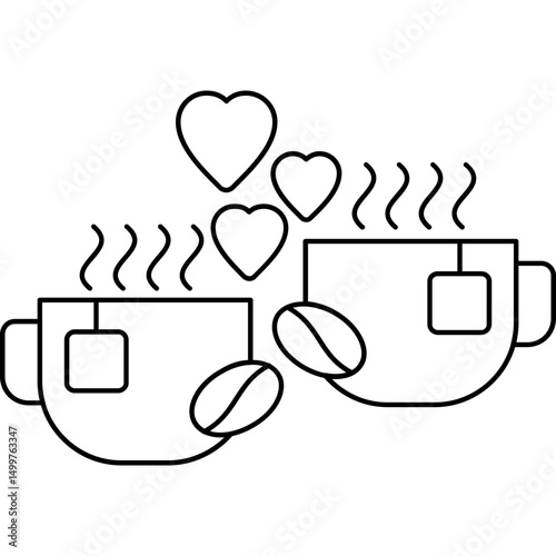 Coffee Date Love Romance Icon