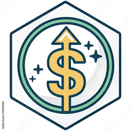  A dollar sign icon with an upward arrow representing salary increase. it is very essential for people.