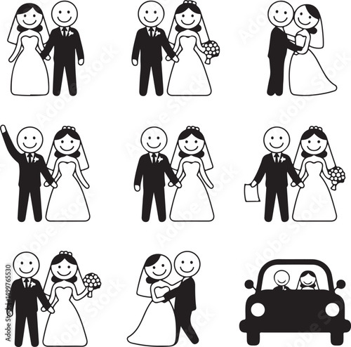 Bride and Groom SVG | Wedding Couple Silhouette | Just Married Cut File for Cricut

Mr and Mrs SVG | Wedding Day Design | Bride & Groom Clipart for DIY Signs & Shirts

Wedding Couple SVG | Romantic Br