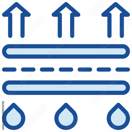 Moisture Wicking Blue Icon