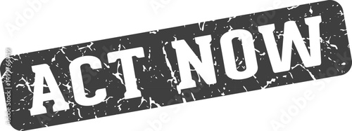 act now rectangular sign. act now stamp