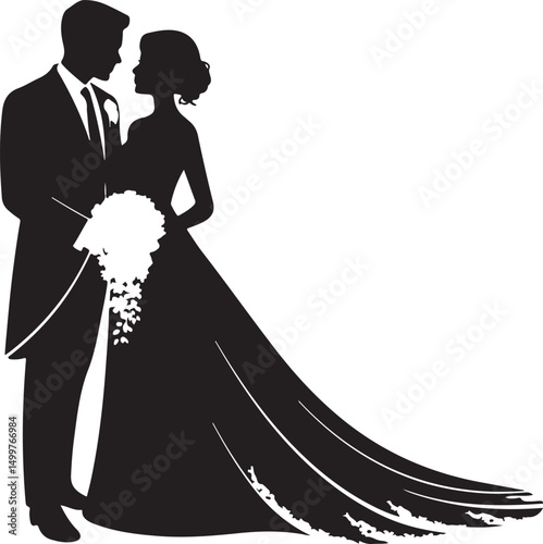 Bride and Groom SVG | Wedding Couple Silhouette | Just Married Cut File for Cricut

Mr and Mrs SVG | Wedding Day Design | Bride & Groom Clipart for DIY Signs & Shirts

Wedding Couple SVG | Romantic Br