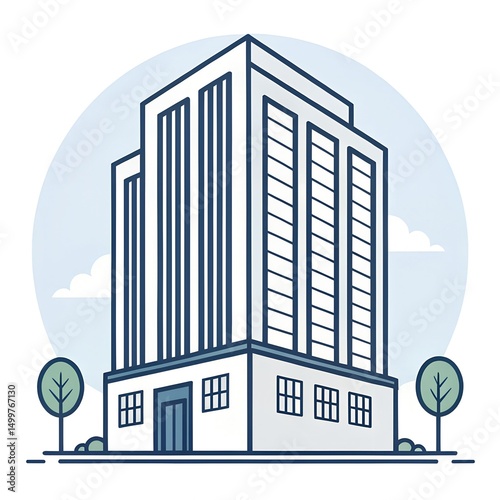  Corporate Office: A corporate building icon with a simple design of tall 
windows. 