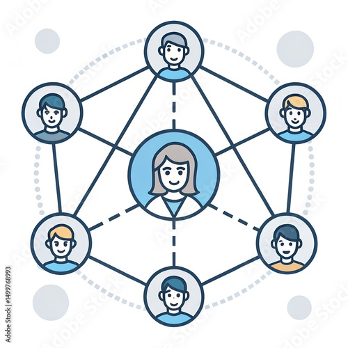 social network connectionDiversity in working team using internet on phones and digital tablet for teamwork growth in the office. Professional staff work with 5g technology to match work schedule onli