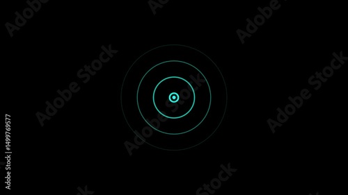 Wallpaper Mural radio wave white color animation icon and black background.4k video Torontodigital.ca