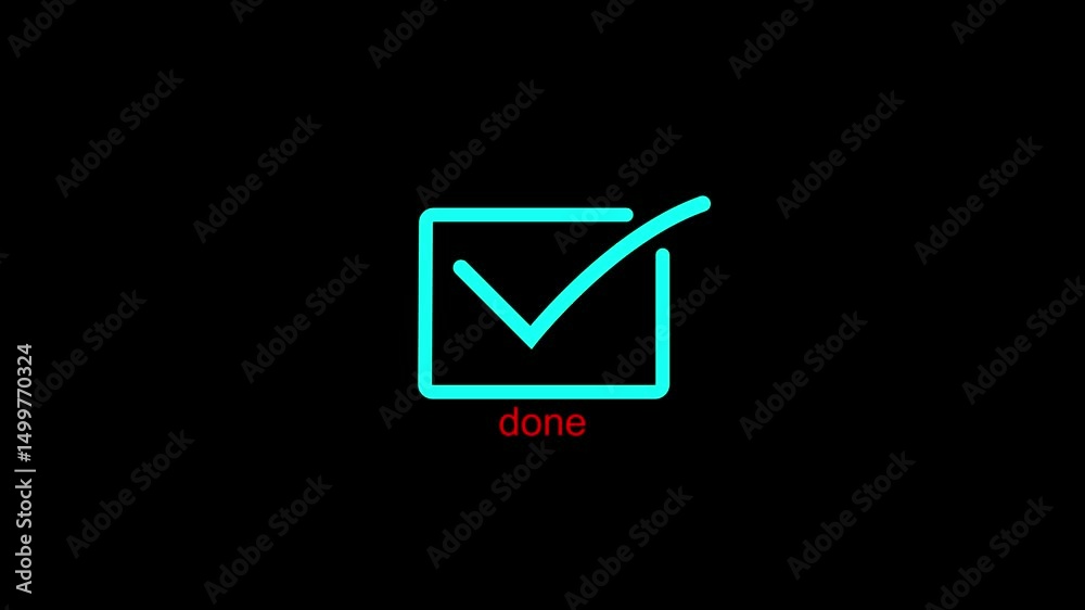 Abstract check mark icon animation. Yes, ok and Positive tick mark icon animation. black background 4k video.
Abstract check mark icon animation. Yes, ok and Positive tick mark icon animation. black background 4k video.