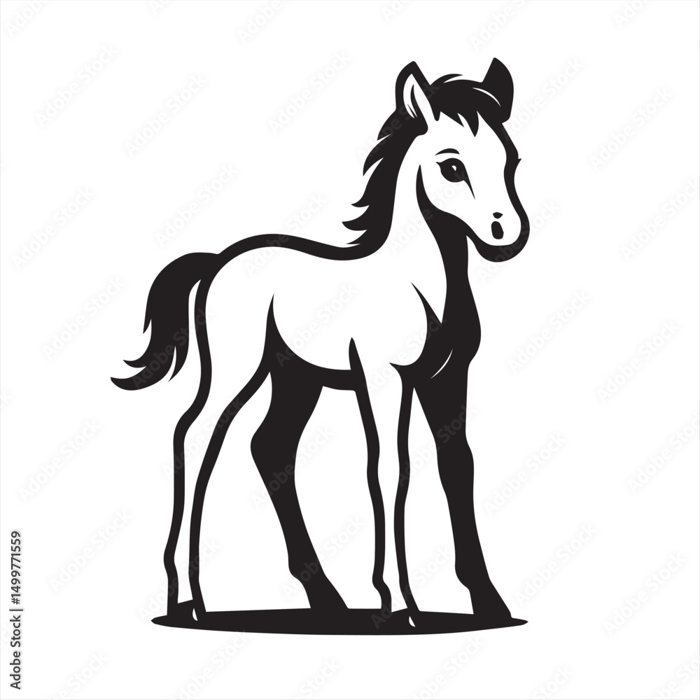 Obraz premium horse cartoon isolated on white