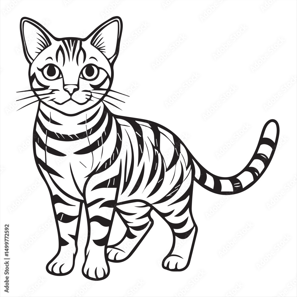 Fototapeta premium vector illustration of a cat