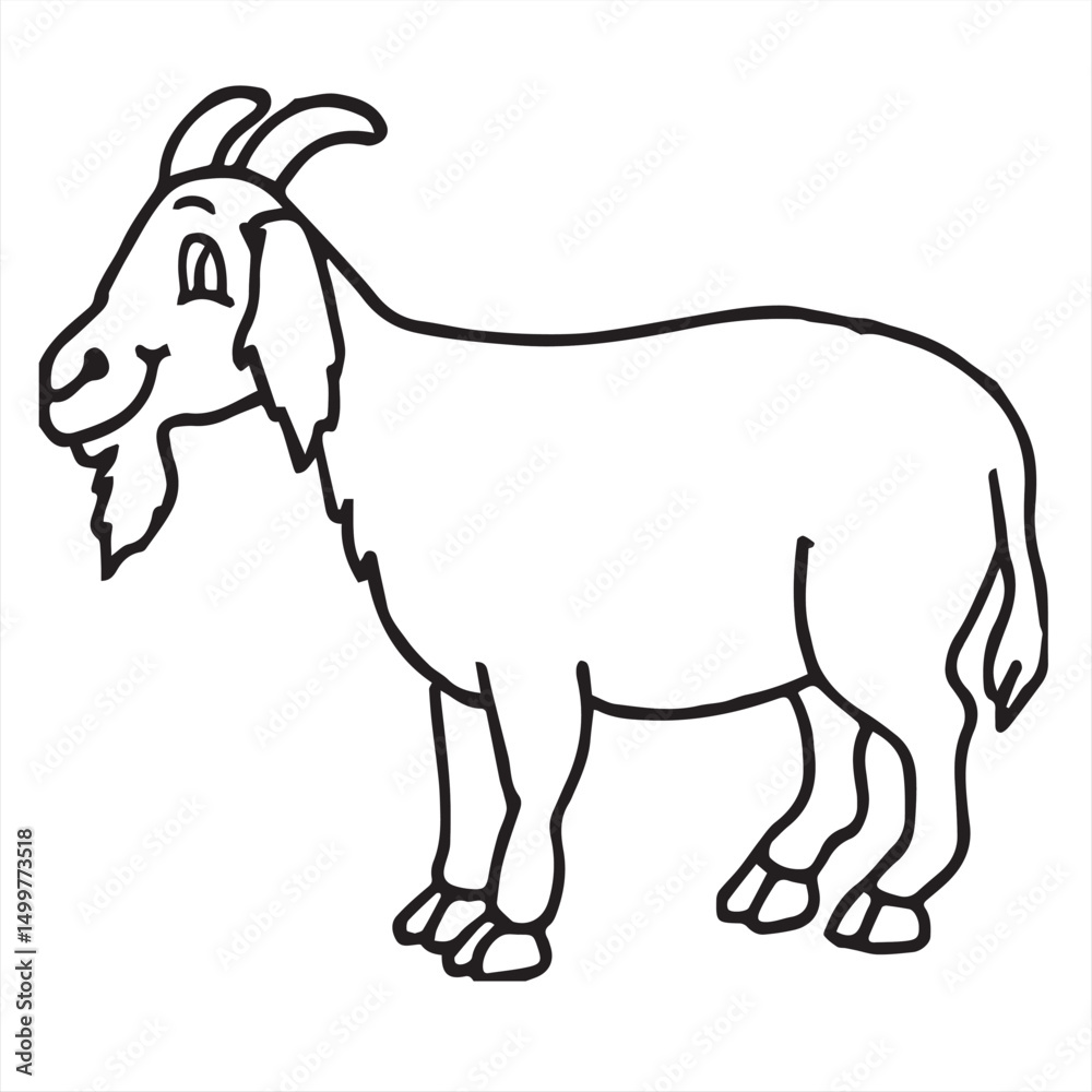 Fototapeta premium vector illustration of a goat